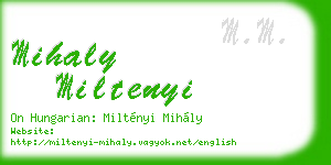 mihaly miltenyi business card