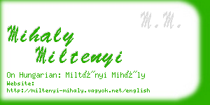 mihaly miltenyi business card